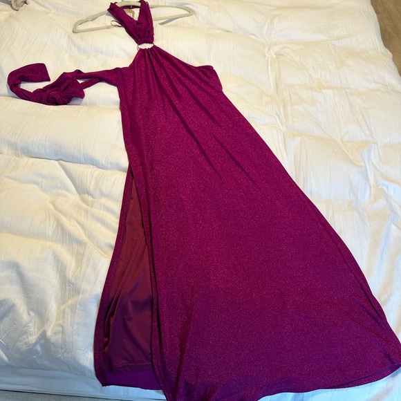 Meshki violet shimmer dress. Brand new. XS - Picture 2 of 3